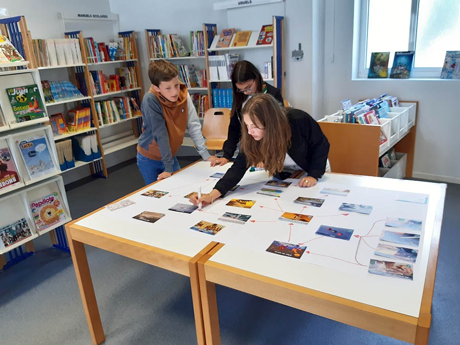 Les élèves de 5è de l’ARE Démarches et Recherches Scientifiques (DRS) au Collège Fénelon Notre-Dame de La Rochelle ont réalisé des fresques sur le climat.