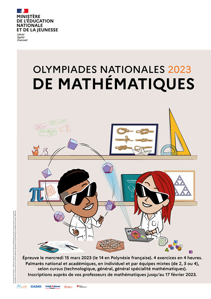Le 15 mars, 40 élèves de 1re Générale du Lycée Fénelon Notre-Dame de La Rochelle ont participé aux Olympiades de Mathématiques.
