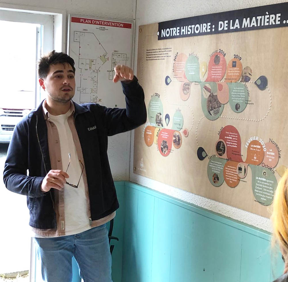 « Imagine ton futur en 2040 dans une agglomération sobre en carbone » : les jeunes de 1re Bac Pro MCV du Lycée Fénelon Notre-Dame de La Rochelle ont visité La Matière à Périgny.