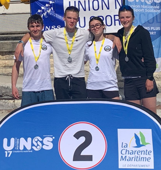 Quatre lycéens de Fénelon Notre-Dame à La Rochelle participent au Championnat de France de Raid UNSS.